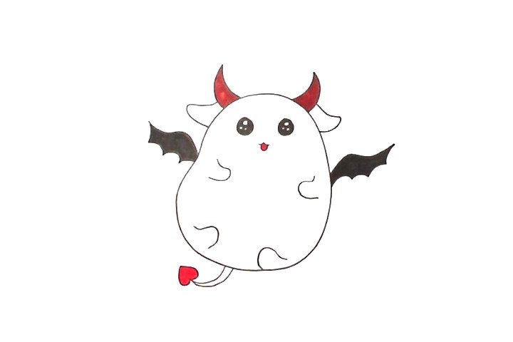 Q版小恶魔怎么画