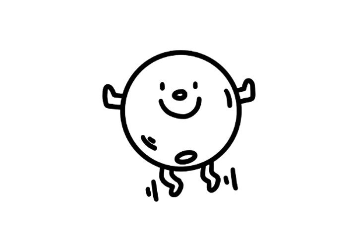 中秋元素 调皮的月亮简笔画