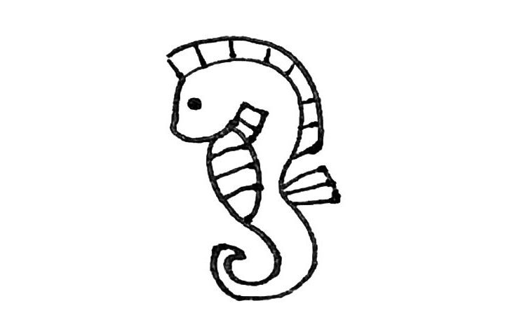 海马简笔画画法详解