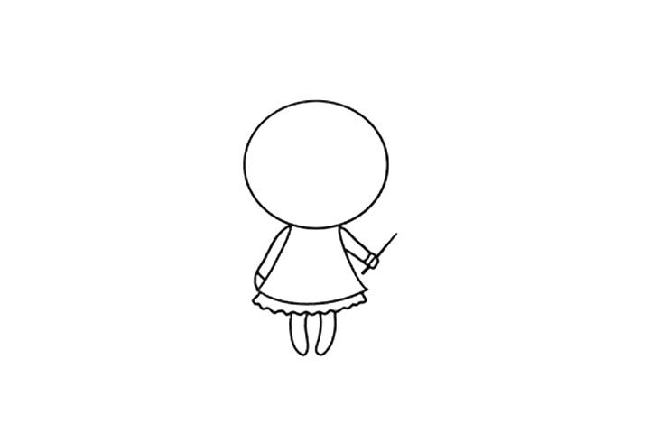 可爱小魔女简笔画怎么画