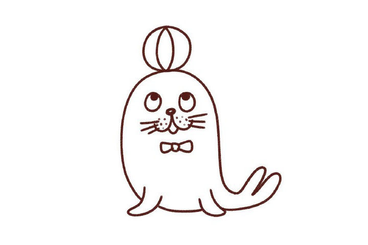 海狮简笔画画法步骤