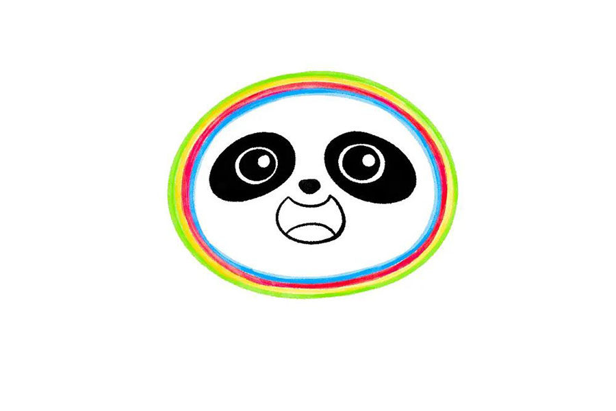教你画可爱的冰墩墩简笔画