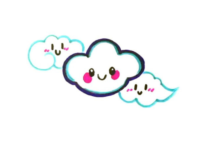 可爱的云朵的画法步骤