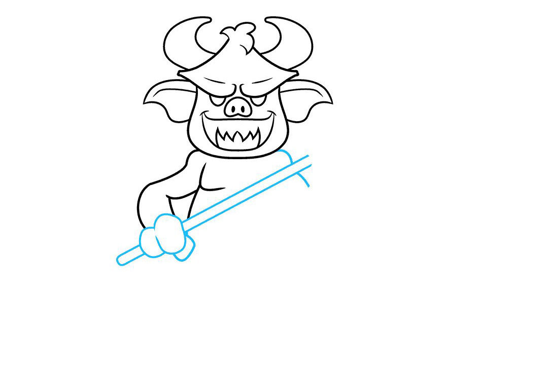 如何画卡通魔鬼简笔画