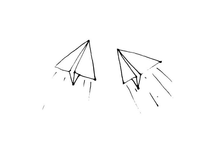 纸飞机简笔画画法步骤