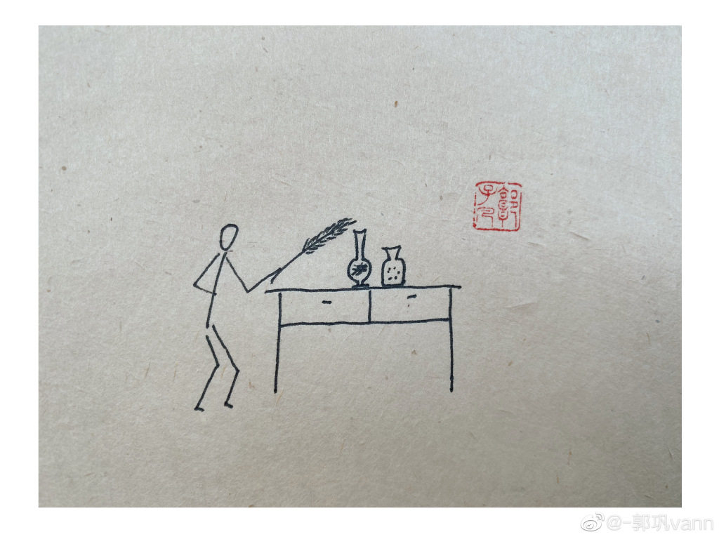 “居家到底胜居官，啼鸟声中昼掩关。​​​​”简笔画图片