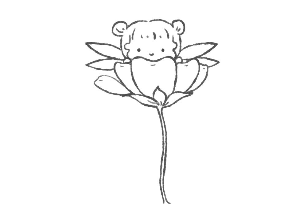 小花仙简笔画画法步骤