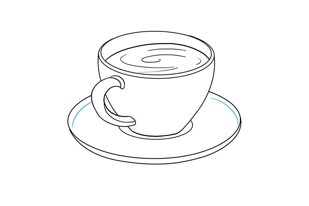 如何画咖啡杯简笔画