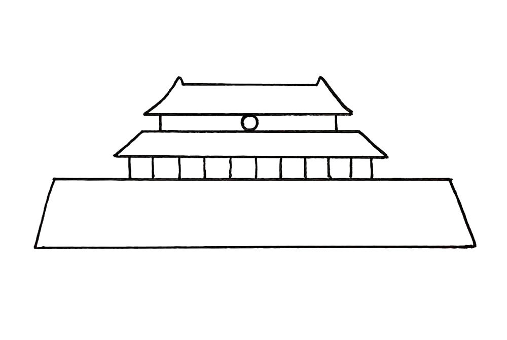 一学就会的天安门简笔画教程