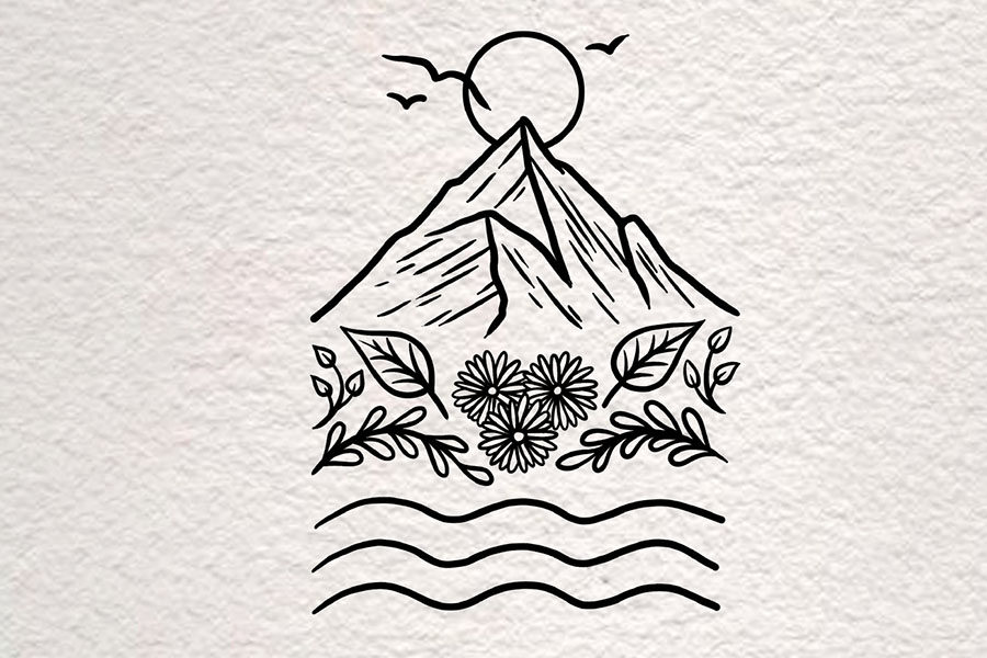 简单又漂亮的风景插画画法步骤