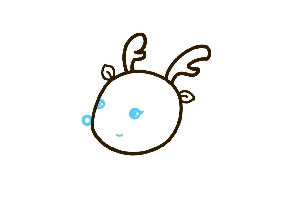 小鹿简笔画画法步骤
