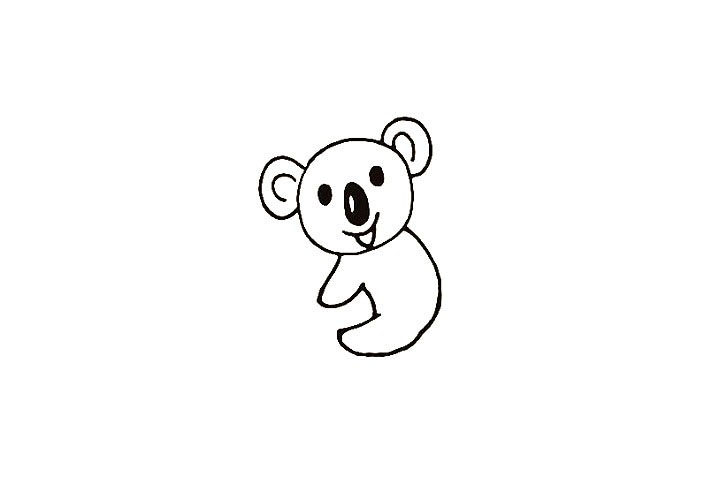 树袋熊简笔画画法步骤