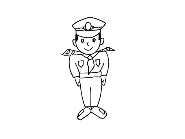 警察简笔画画法步骤