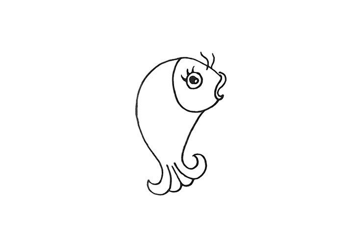 鲤鱼简笔画画法步骤