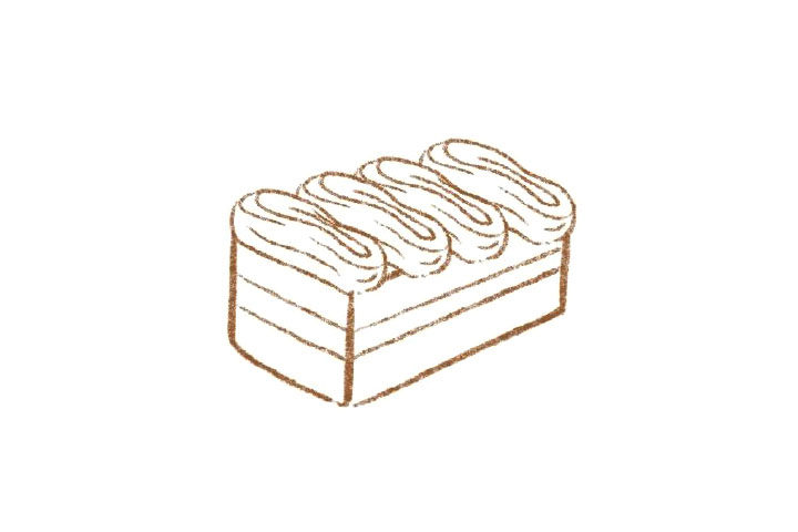 食物简笔画大全 奶油小方怎么画