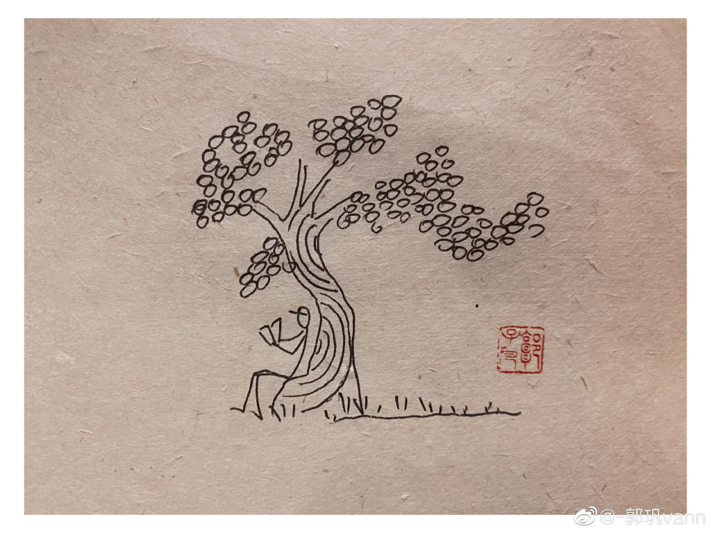 “夏首云物变，雨馀草木繁。·​​​​”夏日风景简笔画图片