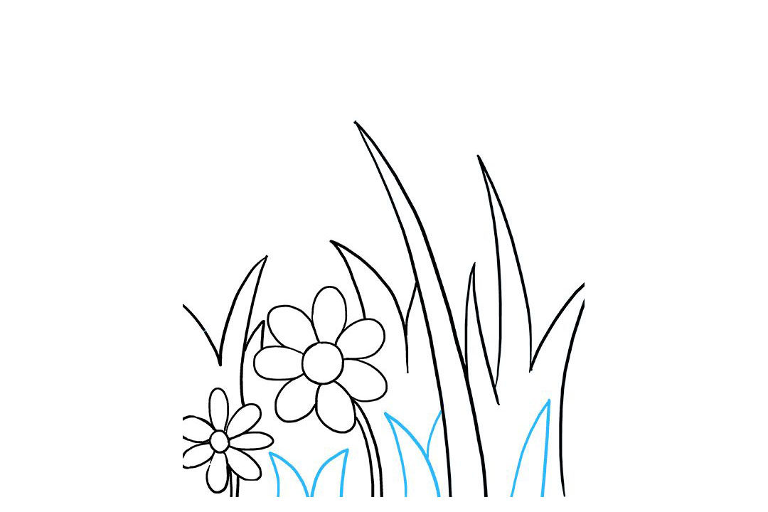 路边的野花怎么画