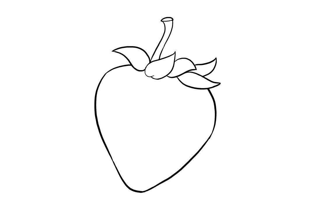 如何画草莓简笔画