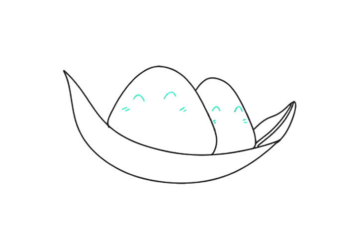 如何画卡通粽子