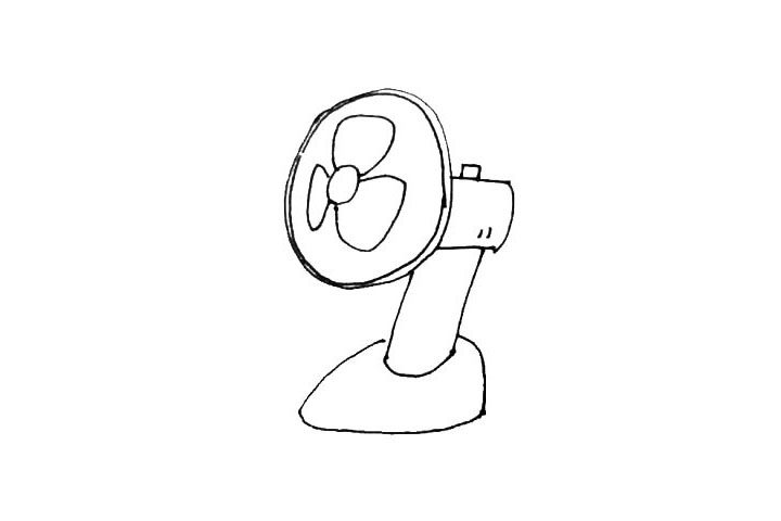 风扇简笔画画法步骤