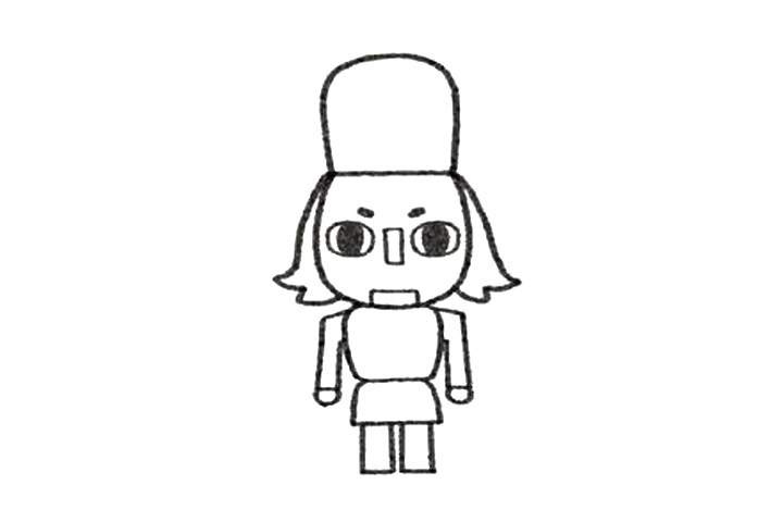 胡桃夹子士兵怎么画