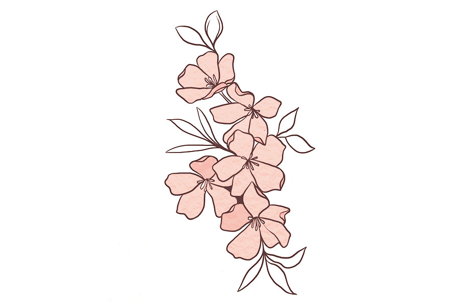 一串小花花简笔画画法教程