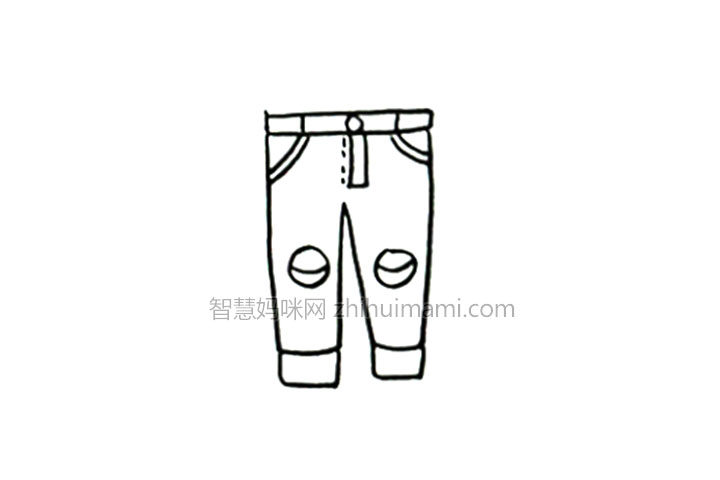衣物简笔画大全 牛仔裤怎么画