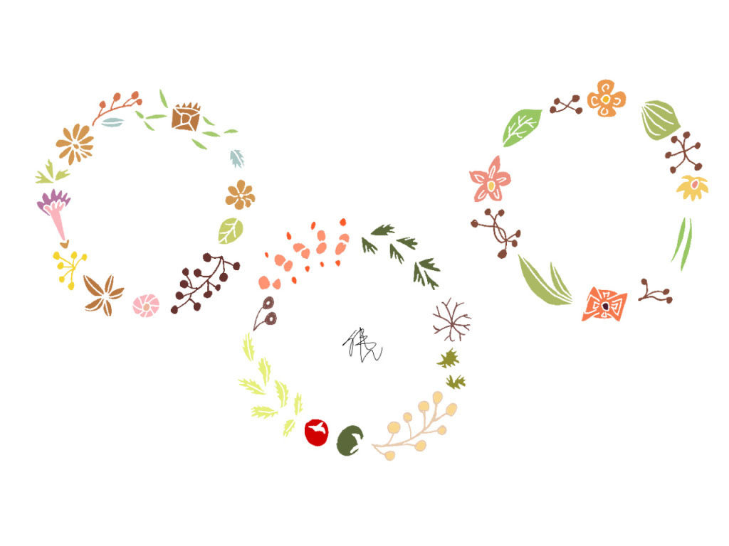 春天的感觉简笔画花环