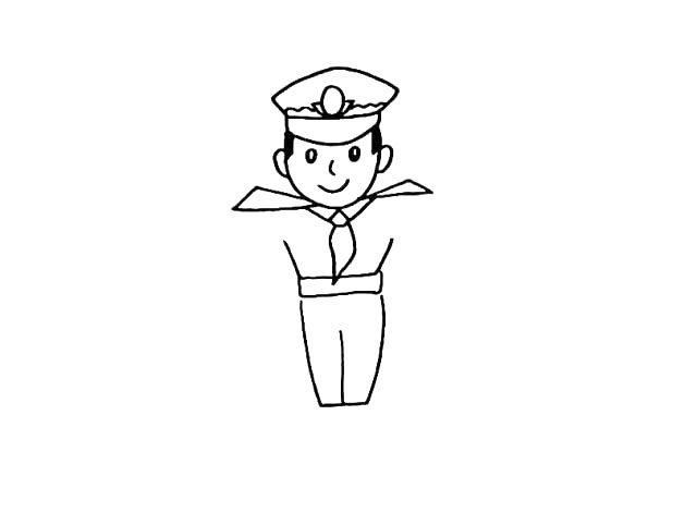 警察简笔画画法步骤