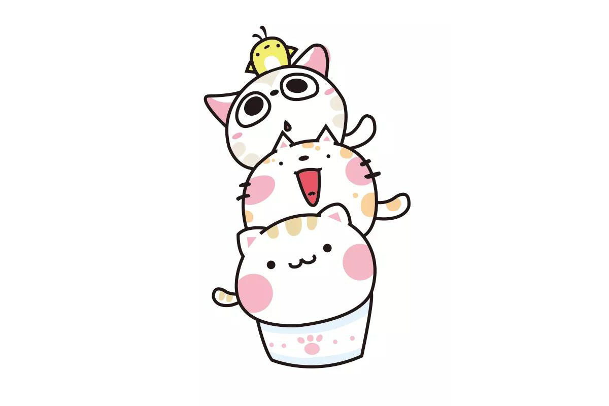 三只小猫简笔画画法教程