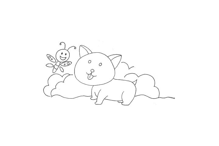 可爱柯基儿童画教程