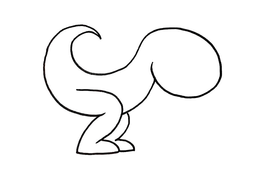 霸王龙简笔画画法步骤
