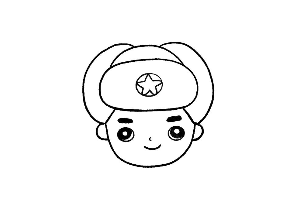 学习雷锋简笔画教程