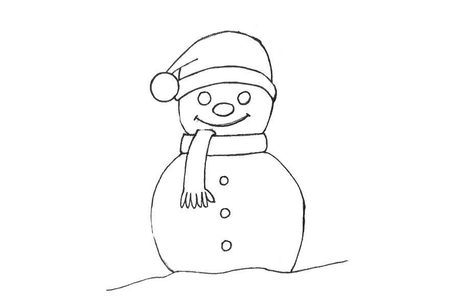 如何画雪人