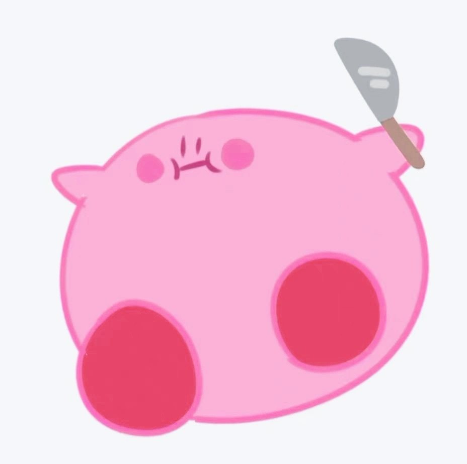 星之卡比头像简笔画图片