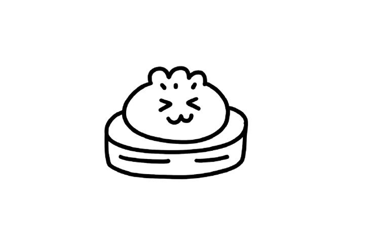 可爱饺子简笔画画法