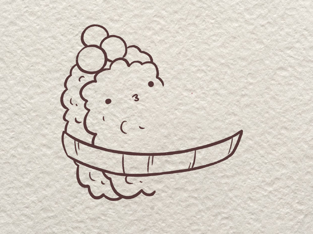 三文鱼寿司简笔画画法