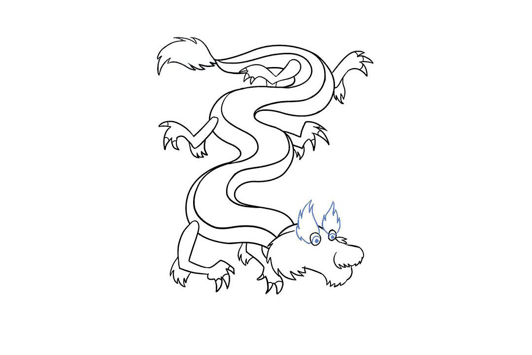 如何画腾飞的中国龙简笔画
