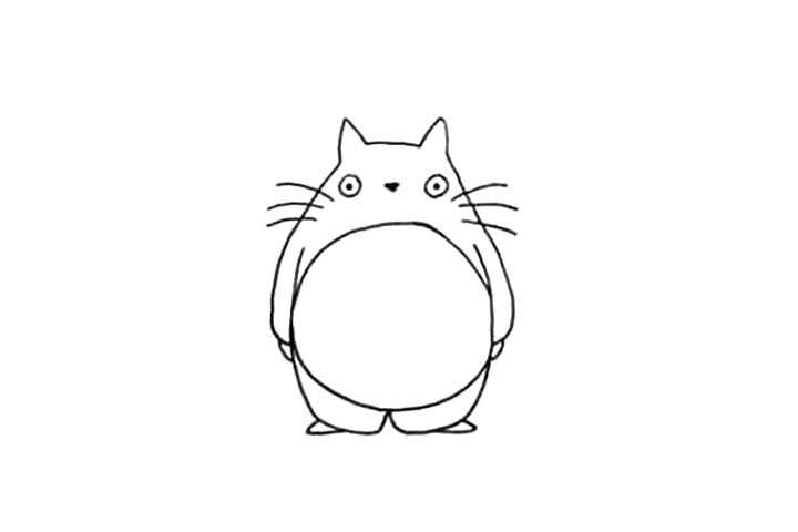简单可爱的龙猫简笔画