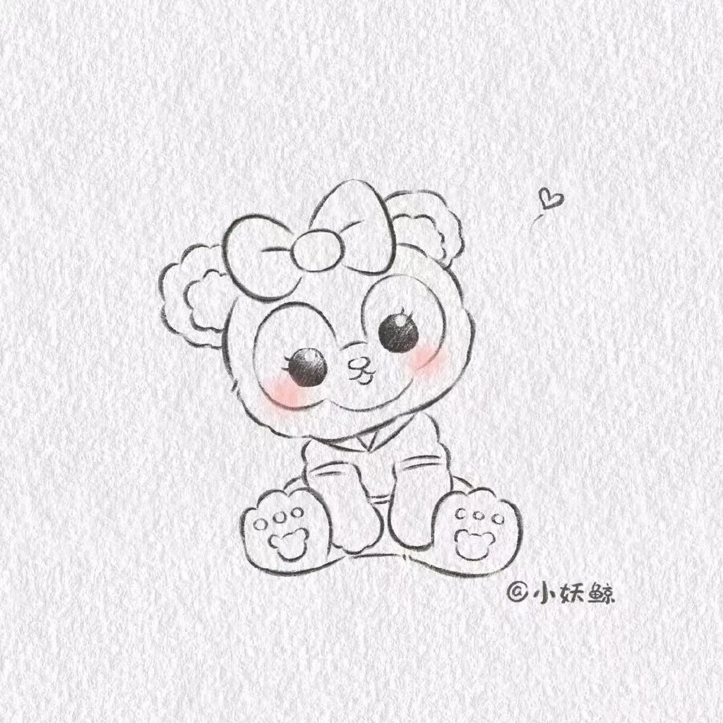 一组可爱卡通动物简笔画图片
