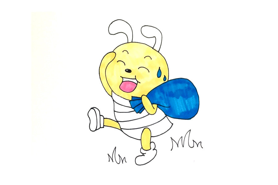 简笔画蚂蚁搬家怎么画