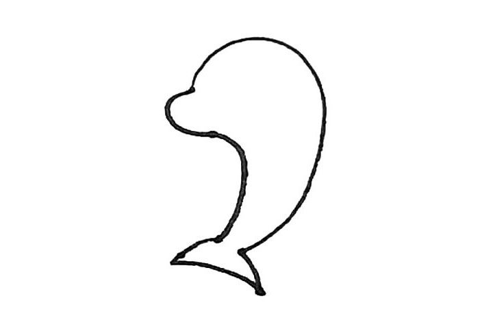 海豚简笔画画法详解