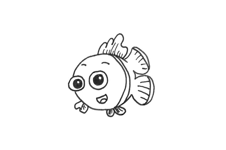 小丑鱼怎么画简单好画
