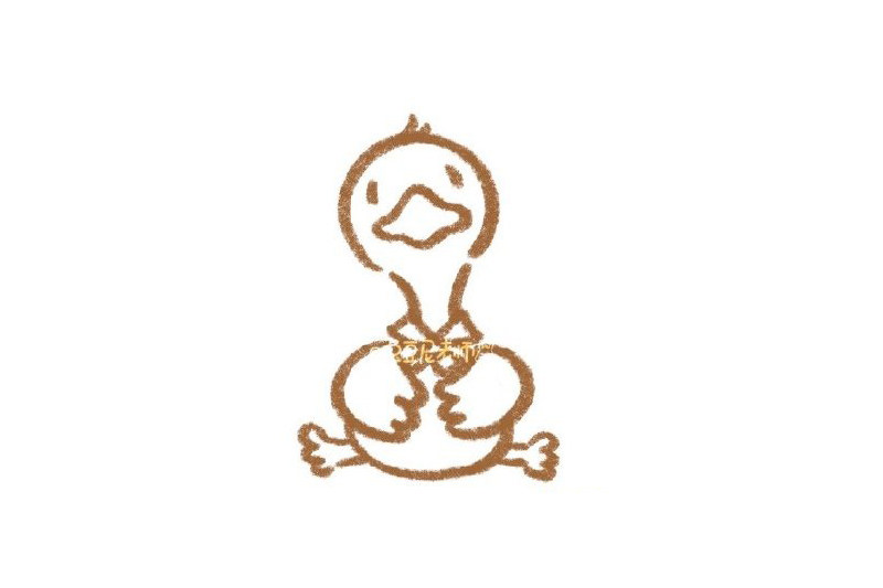 可爱大鹅怎么画