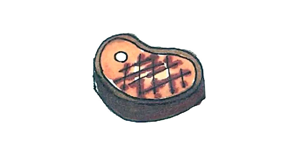 肉排简笔画画法步骤