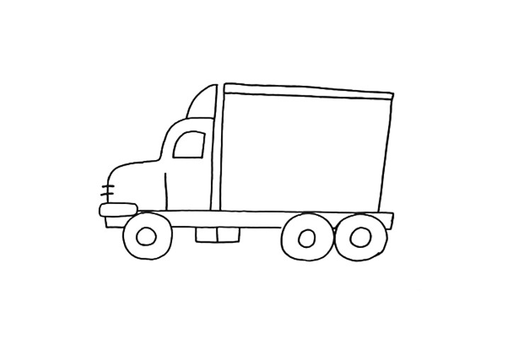 如何画大卡车