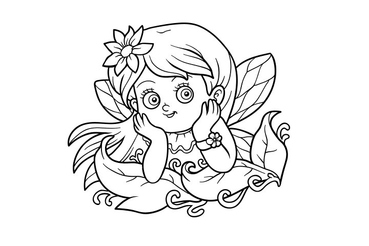 可爱的花仙子简笔画