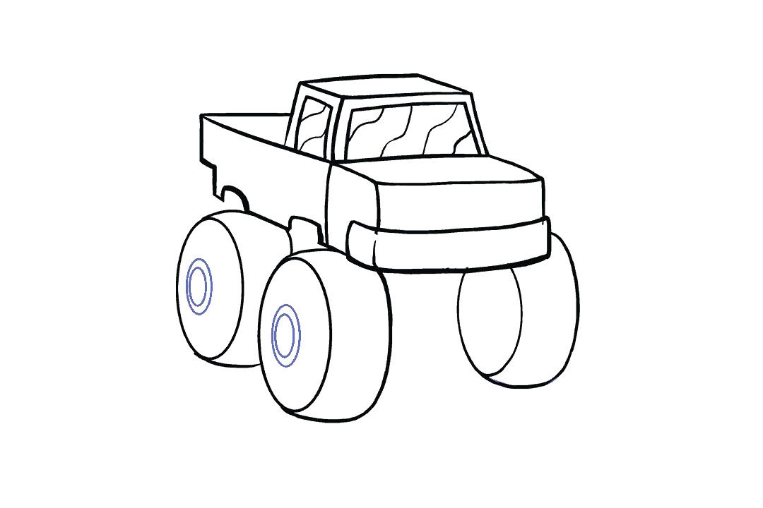 如何画怪物卡车