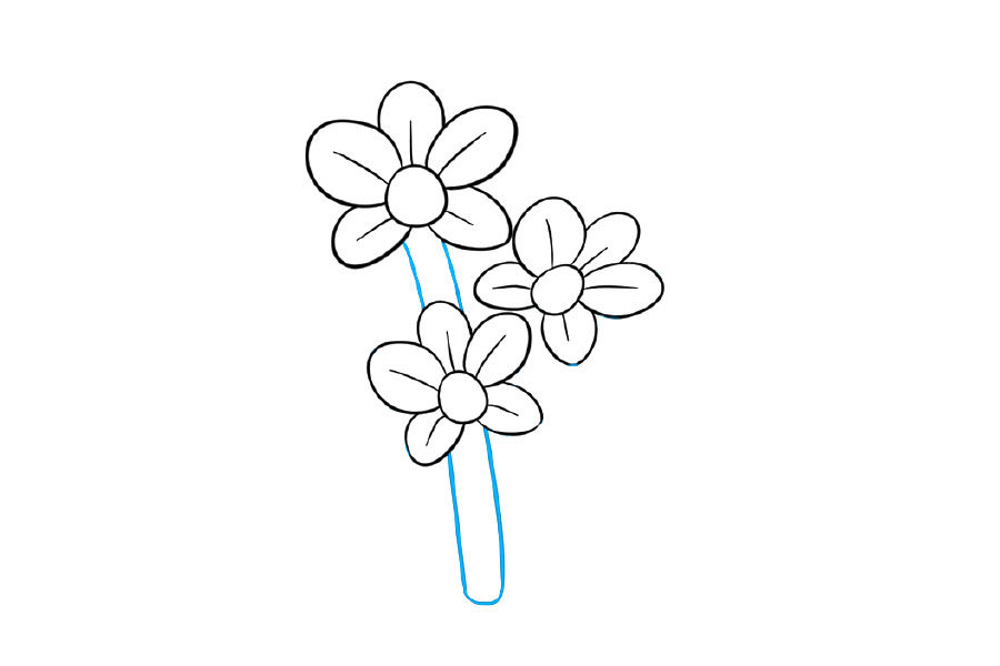 漂亮的水仙花简笔画画法步骤