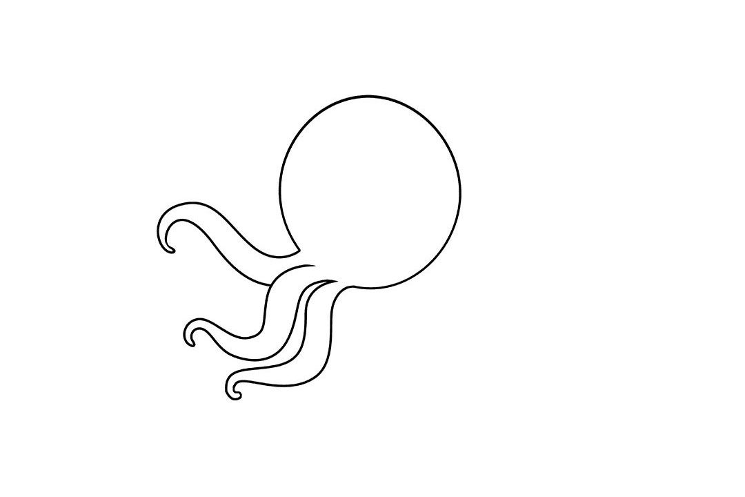 如何画可爱的章鱼简笔画